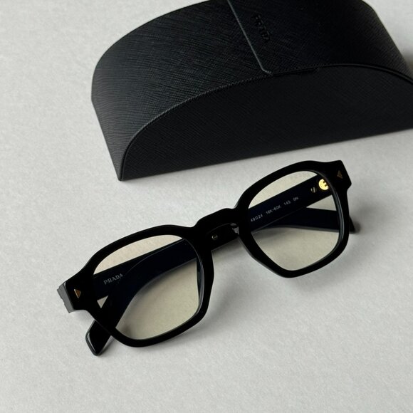 Prada Men Eyeglasses Black Square PRA16S 16K60K NEW AUTHENTIC - Picture 7 of 15